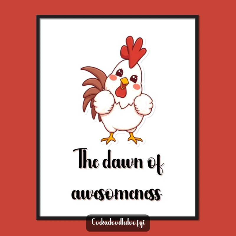 Free Printable Wall Art: Proud Rooster, Morning Crow Decor