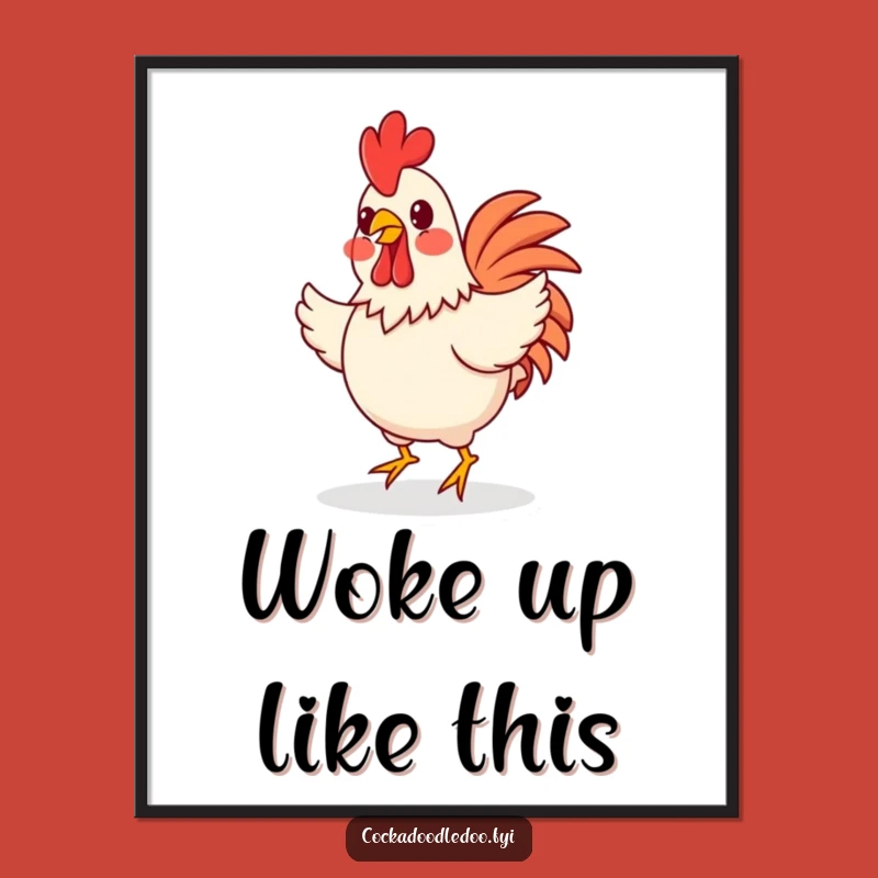 Free Printable Happy Rooster Wall Art: Funny Downloadable Decor for a Cheerful Atmosphere