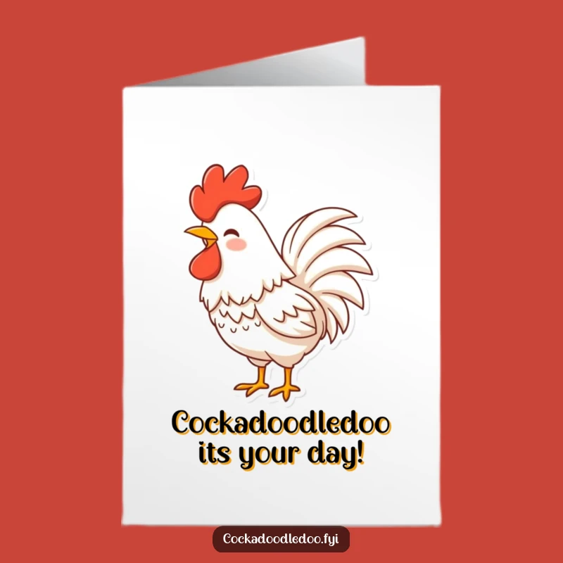 Free Printable Birthday Card: Laughing Rooster Greeting, Funny Downloadable Gift