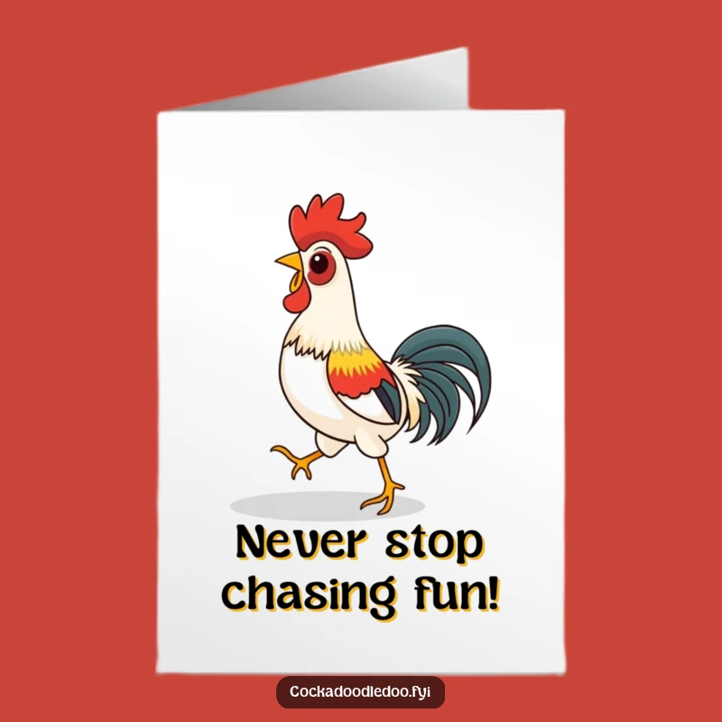 Free Printable Birthday Card: Silly Rooster, Hilarious Shadow Chase Downloadable Gift!