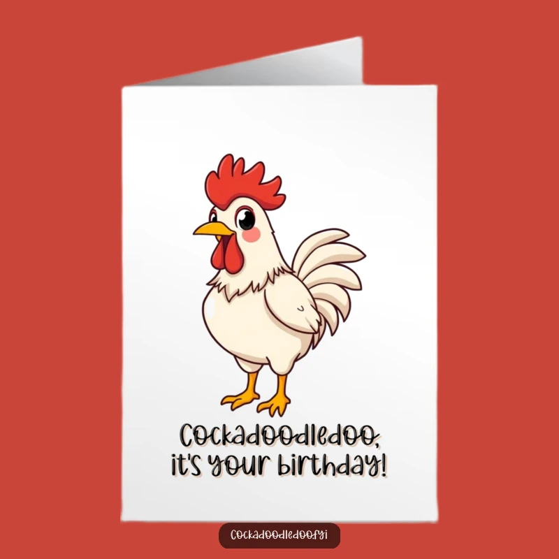 Free Printable Rooster Birthday Card: Boastful Crow! Funny Bird Downloadable Gift for a Grand Celebration!