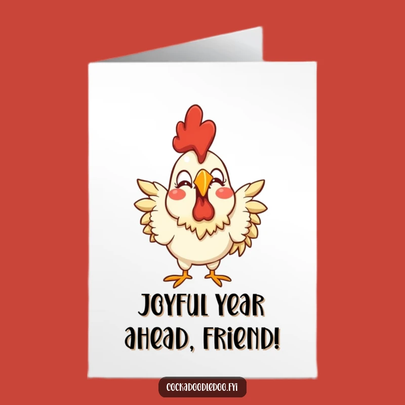 Free Printable Birthday Card: Joyful Rooster, Exaggerated Fun Downloadable Gift!
