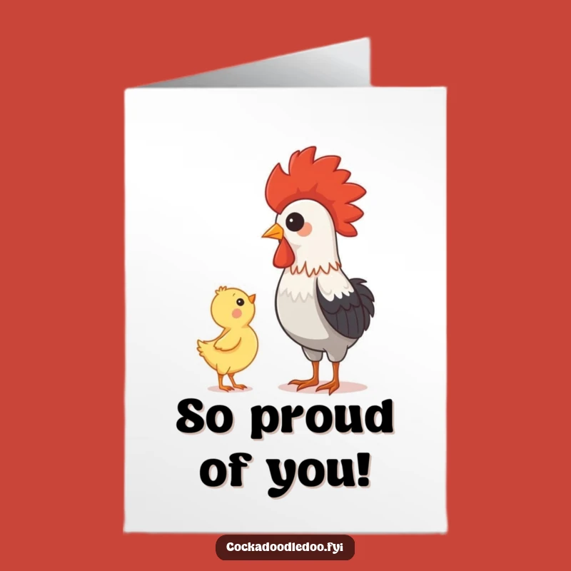 Free Printable Rooster Congratulations Card: Funny Downloadable Gift Celebrating Success