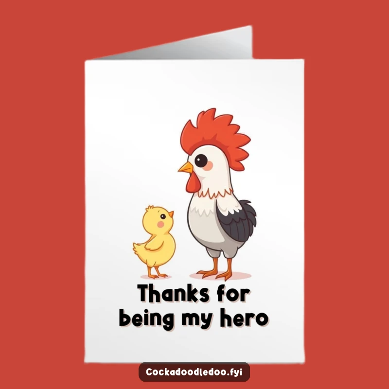 Free Printable Rooster Thank You Card: Funny Downloadable Gift Expressing Deep Gratitude