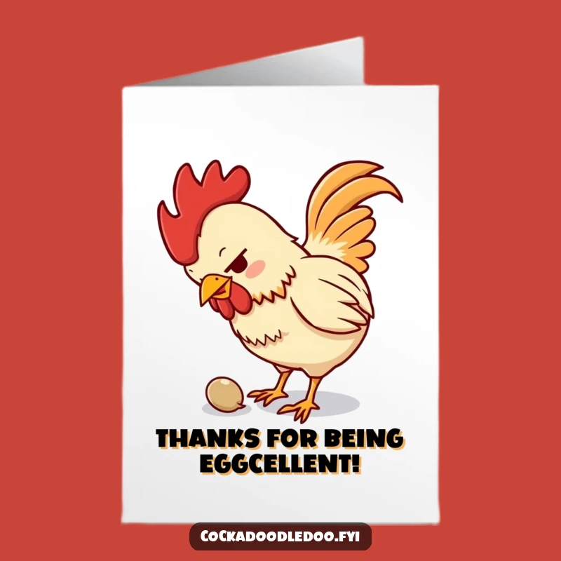Free Printable Rooster Thank You Card - Pecking Thanks Downloadable Gift