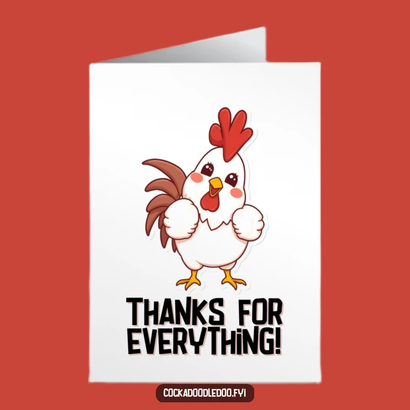 Free Printable Thank You Card: Proud Rooster, Grateful Crow Downloadable Gift