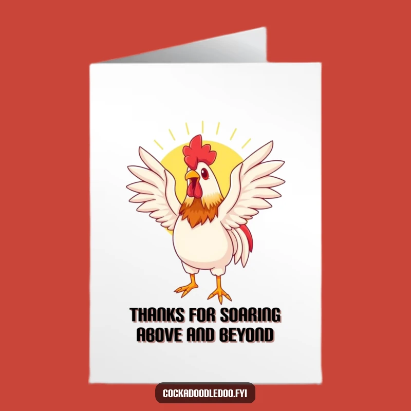Free Printable Thank You Rooster Card - Warm Downloadable