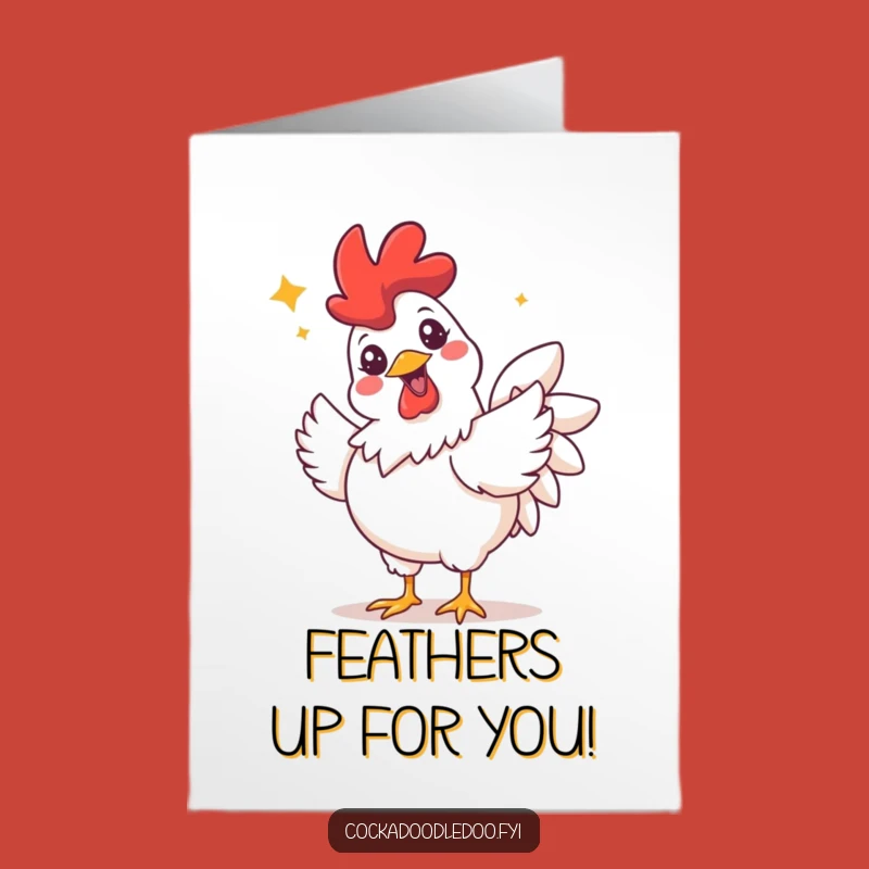 Thank You Rooster Card - Free Printable Fluttering Gratitude Downloadable Gift