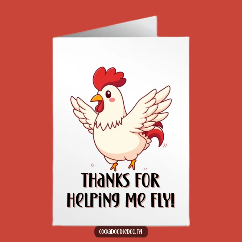 Free Printable Rooster Thank You Card: Flying Gratitude! Downloadable Gift from a Soaring Bird!