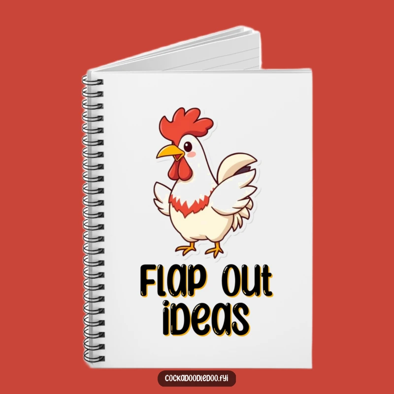 Funny Cheerful Rooster Notebook: Flapping Ideas, Perfect Humorous Gift