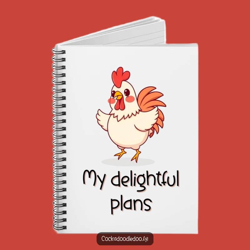 Funny Happy Rooster Jig Notebook: Jot Down Ideas with a Cheerful Rhythm
