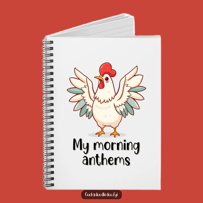 Funny Kawaii Rooster Notebook: Morning Call Journal - Perfect Gift