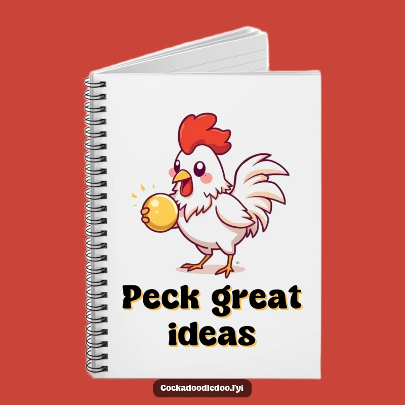 Funny Pecking Rooster Notebook: Shiny Object Ideas, Perfect Humorous Gift