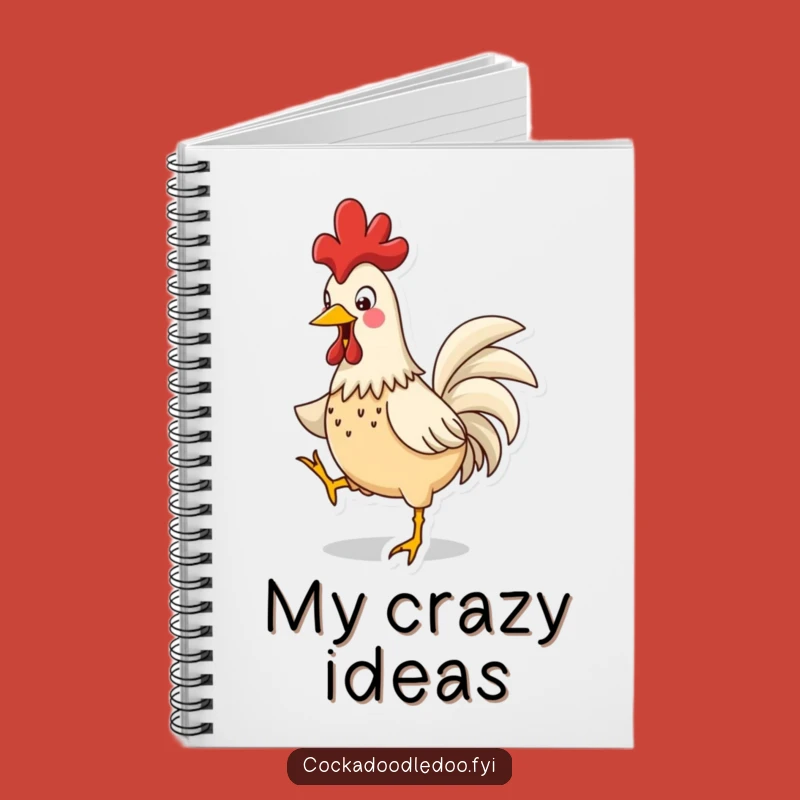 Funny Rooster Jig Notebook: Lined Cartoon Bird Journal for Creative, Hilarious Funny Gifts