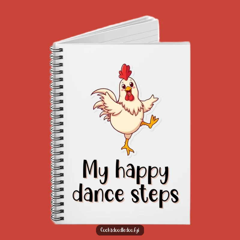 Funny Rooster Dancing Notebook: Jot Down Ideas with Energetic Flair
