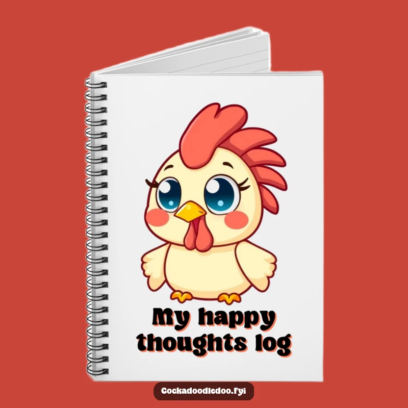Funny Kawaii Rooster Notebook: Morning Cheer Journal - Happy Gift