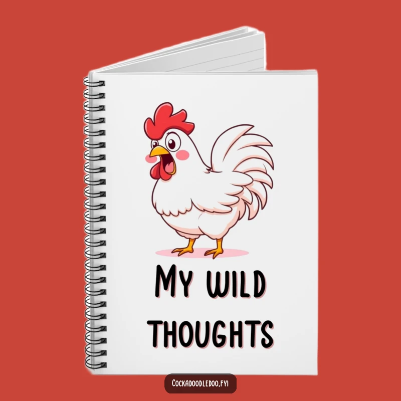 Funny Wide-Eyed Rooster Notebook: Journal for Ideas, Expressive, Funny Gifts