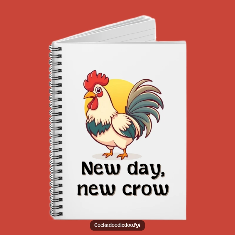 Funny Rooster Crowing Notebook: Cheerful Morning Journal for Ideas