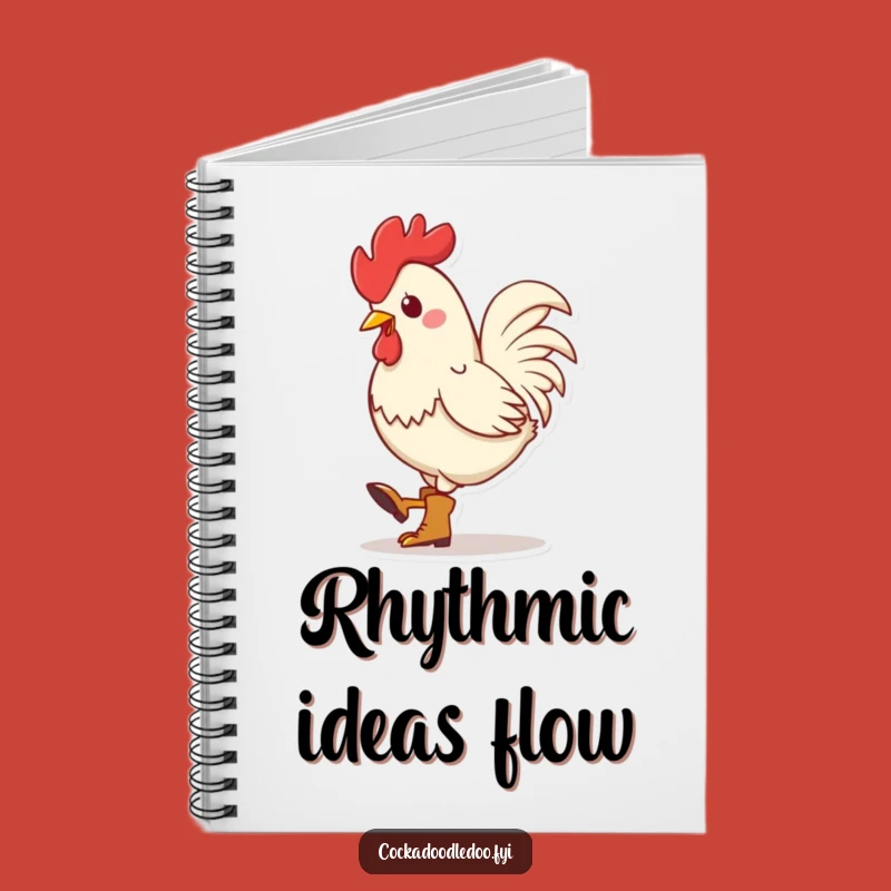 Funny Kawaii Rooster Boots Notebook: Jot Down Ideas with Rhythmic Flair