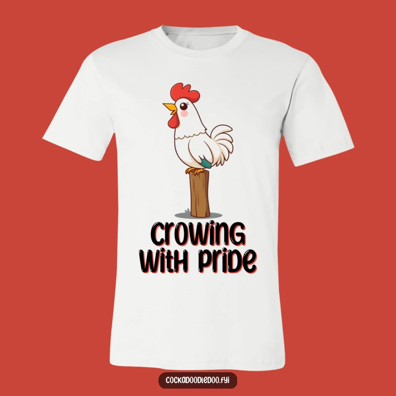 Funny Kawaii Rooster T-Shirt, Wear Your Morning Joy with This Hilarious Tee!
