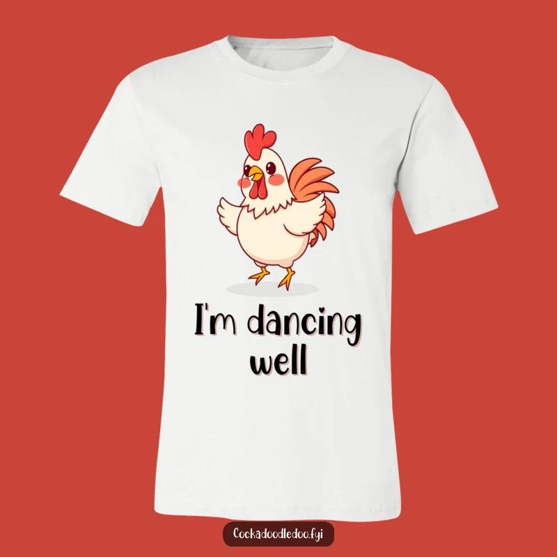 Funny Happy Rooster Jig T-Shirt: Wear Your Joyful Dance Moves!