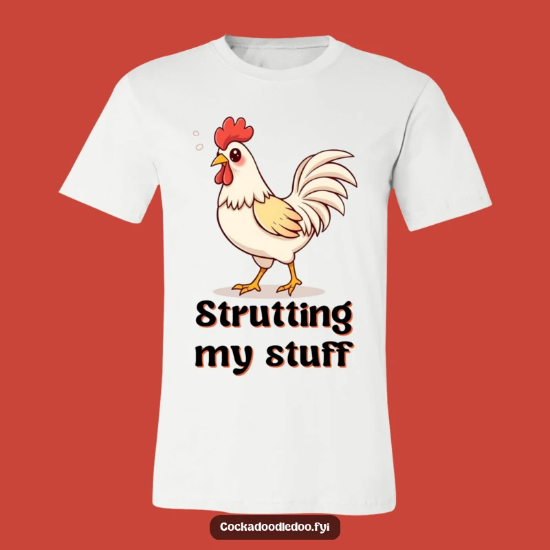 Funny Kawaii Rooster T-Shirt, Strut Your Fun with This Hilarious Tee!