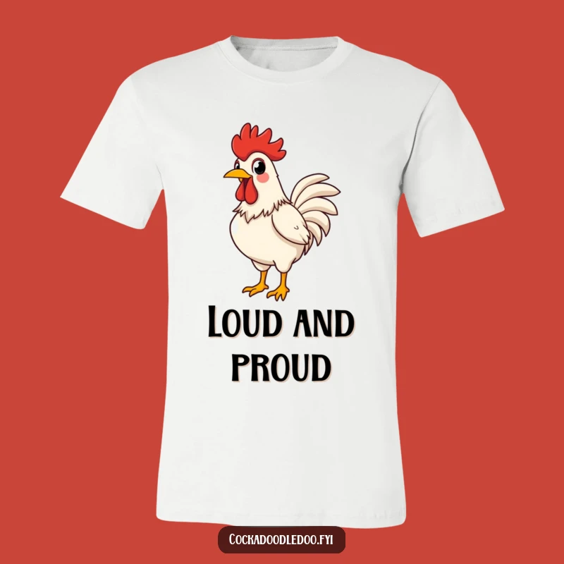 Funny Rooster Crowing T-Shirt: Show Off Your Pride and Joy!