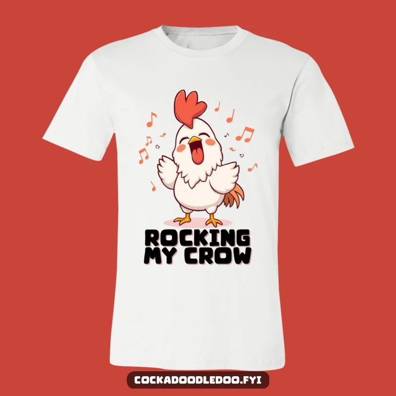 Funny Rooster Singer T-Shirt - Happy Character Tee, Musical Fun, Great Gift Idea