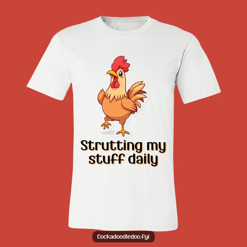 Funny Kawaii Rooster Strut T-Shirt: Express Your Confidence Hilariously