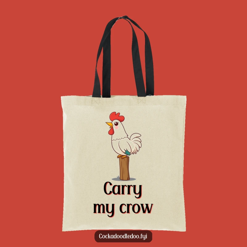 Funny Kawaii Rooster Tote Bag, Carry Your Morning Energy Everywhere!