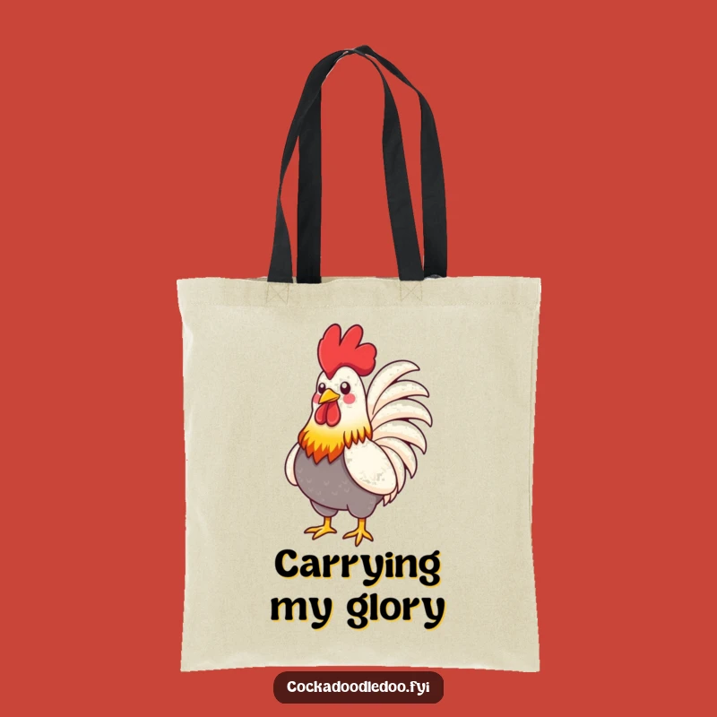 Funny Rooster Chest Tote Bag: Vibrant Style, Practical Funny Gift