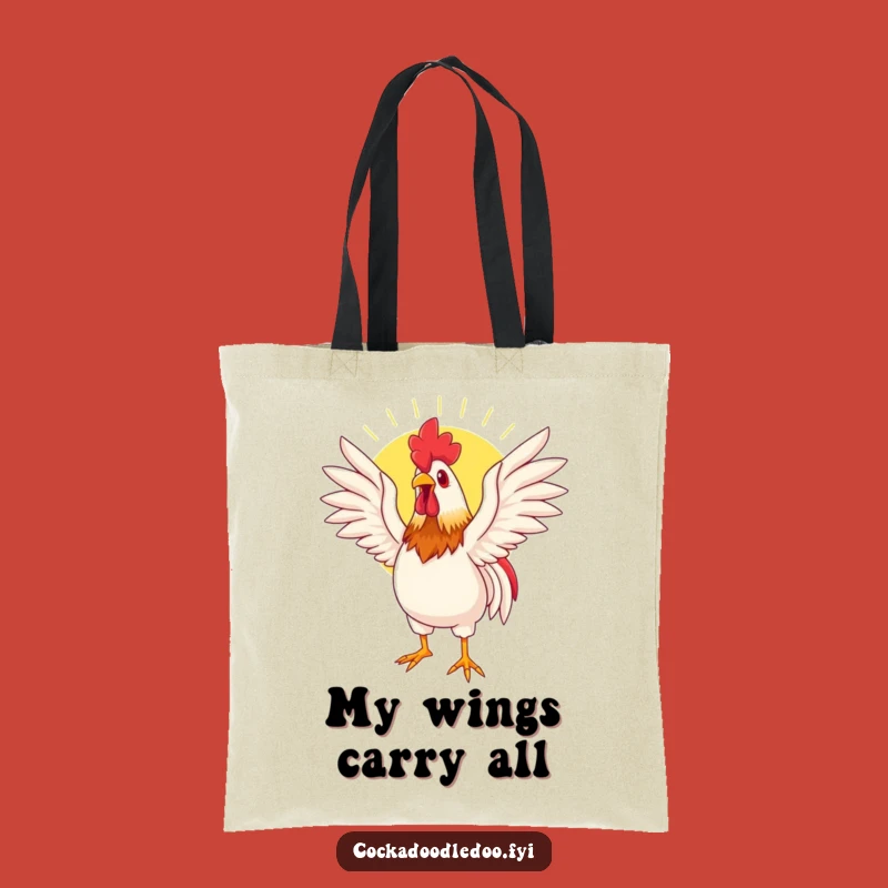 Funny Basking Rooster Tote Bag: Carry Sunshine and Smiles Effortlessly