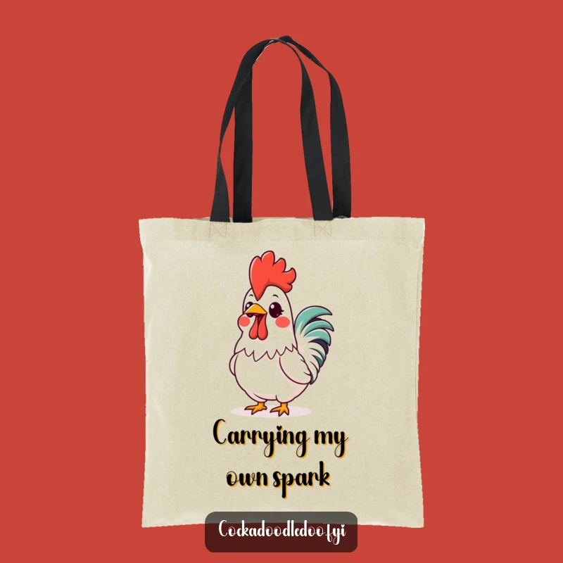 Funny Kawaii Rooster Comb Tote Bag: Carry Excitement Everywhere Hilariously
