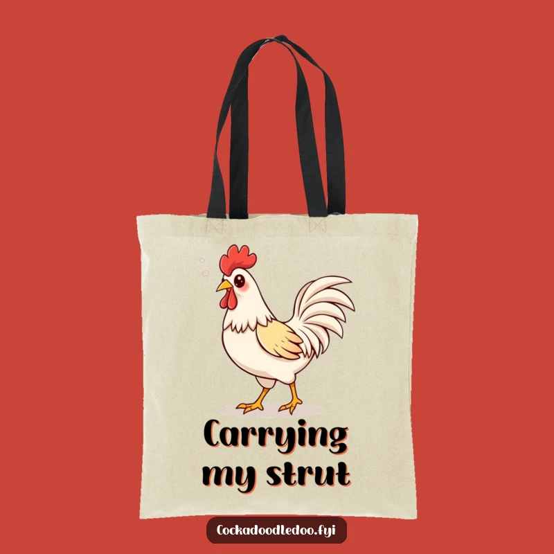 Funny Kawaii Rooster Tote Bag, Strut Your Style with This Hilarious Bag!
