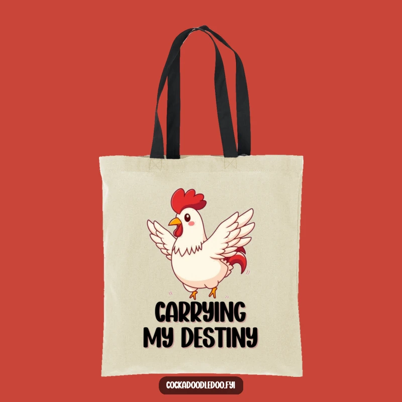 Funny Rooster Flying Tote Bag: Carry Your Adventures with Humor