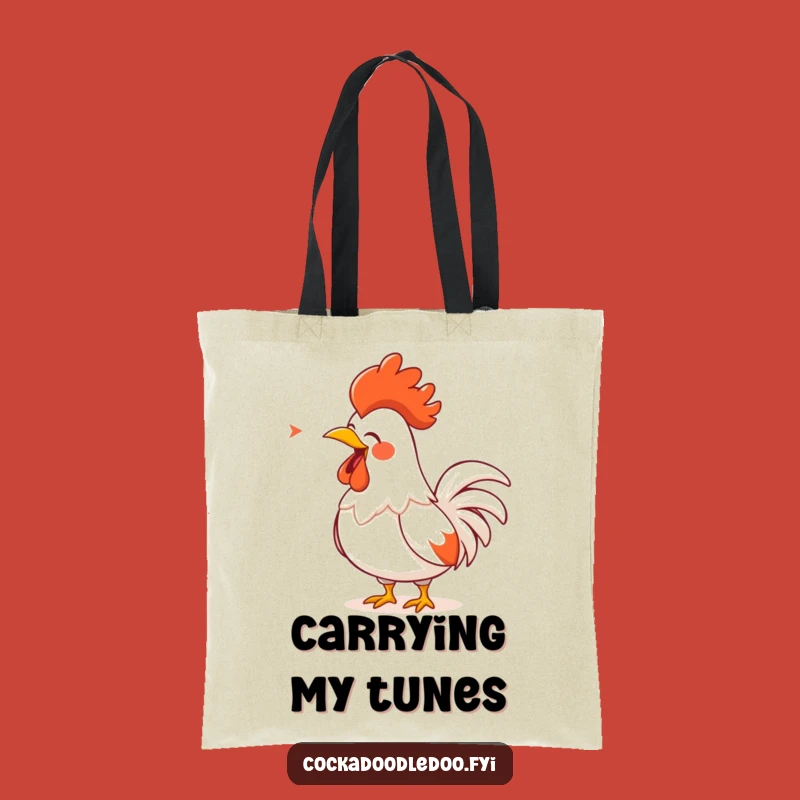 Funny Rooster Song Tote Bag: Bold Carry-All, Practical Funny Gift